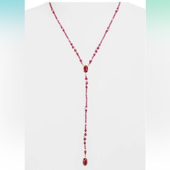 Kendra Scott Bethany Maroone Jade Y Necklace - Picture 1 of 9